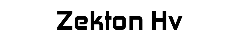 Zekton Hv font preview