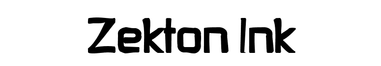 Zekton Ink font preview