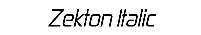 Zekton Italic font preview