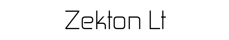 Zekton Lt font preview