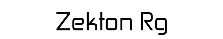 Zekton Rg font preview