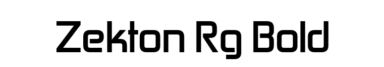 Zekton Rg Bold font preview