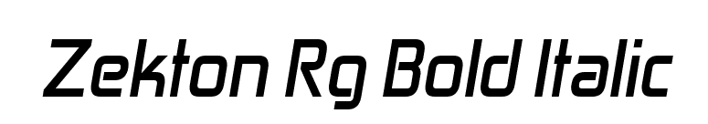 Zekton Rg Bold Italic font preview