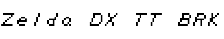 Zelda DX TT BRK font preview