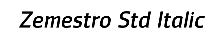 Zemestro Std Italic font preview