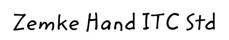Zemke Hand ITC Std font preview