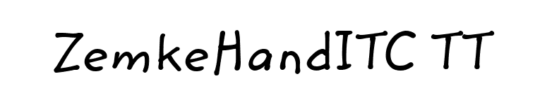 ZemkeHandITC TT font preview