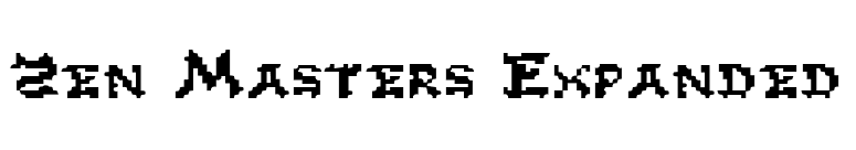 Zen Masters Expanded font preview
