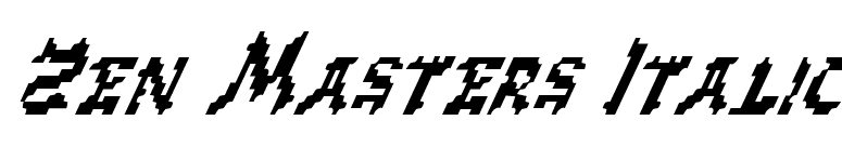 Zen Masters Italic font preview