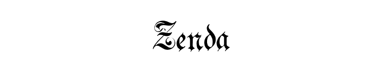 Zenda font preview