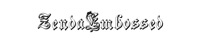 ZendaEmbossed font preview