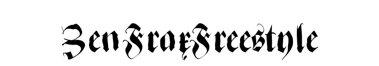 ZenFraxFreestyle font preview