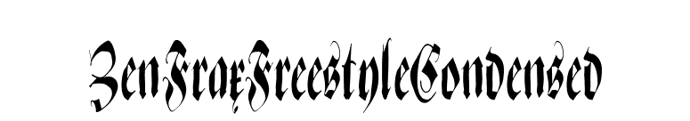 ZenFraxFreestyleCondensed font preview