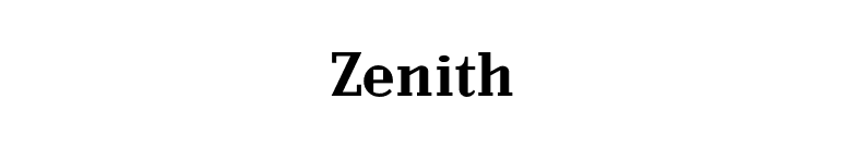 Zenith font preview
