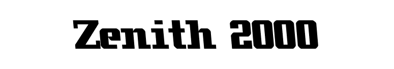 Zenith 2000 font preview