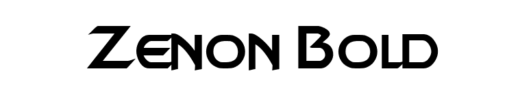 Zenon Bold font preview