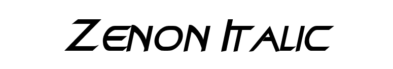 Zenon Italic font preview