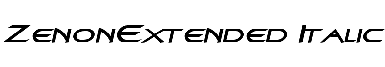 ZenonExtended Italic font preview