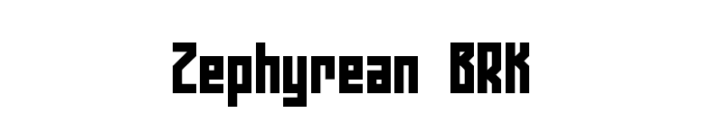 Zephyrean BRK font preview