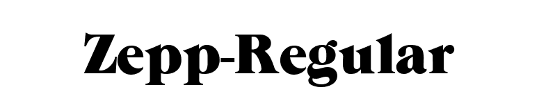Zepp-Regular font preview