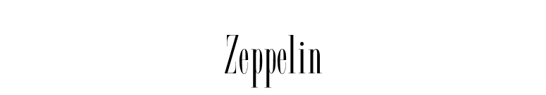 Zeppelin font preview
