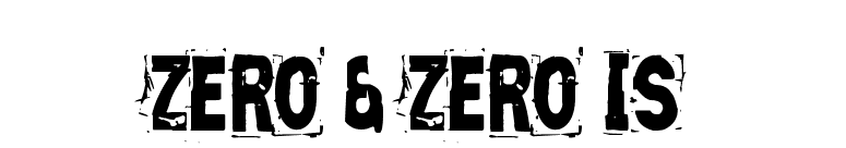 Zero & Zero Is font preview
