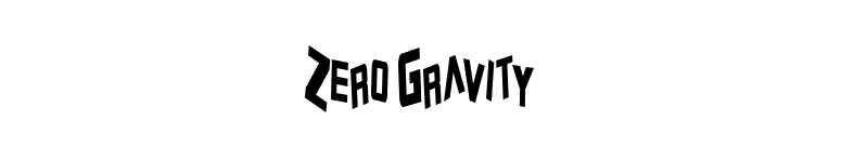 Zero Gravity font preview