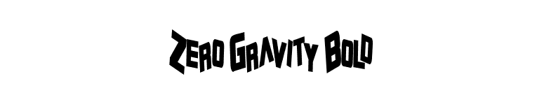Zero Gravity Bold font preview