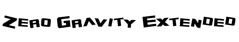 Zero Gravity Extended font preview