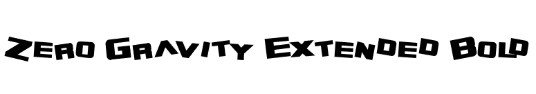 Zero Gravity Extended Bold font preview