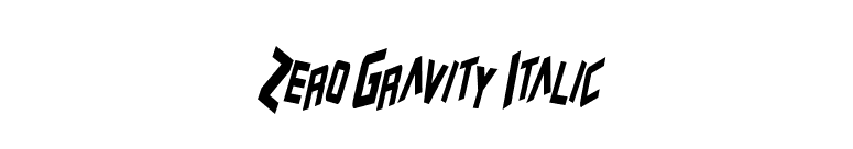 Zero Gravity Italic font preview