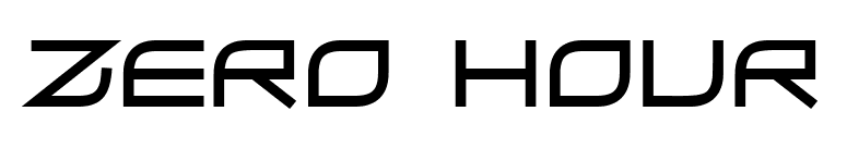 Zero Hour font preview
