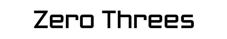 Zero Threes font preview