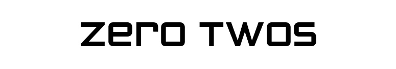 Zero Twos font preview