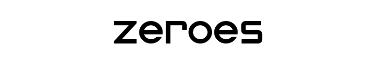 Zeroes font preview