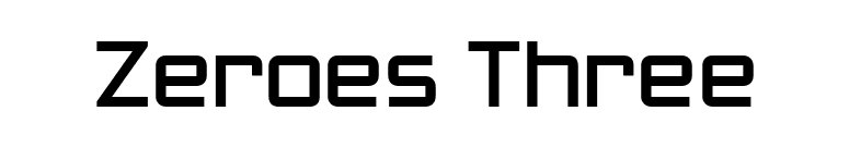 Zeroes Three font preview