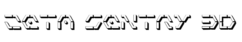 Zeta Sentry 3D font preview