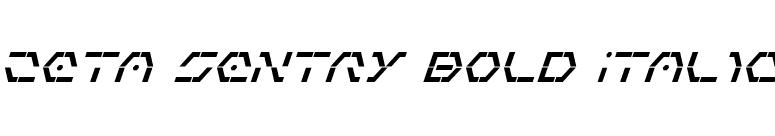 Zeta Sentry Bold Italic font preview