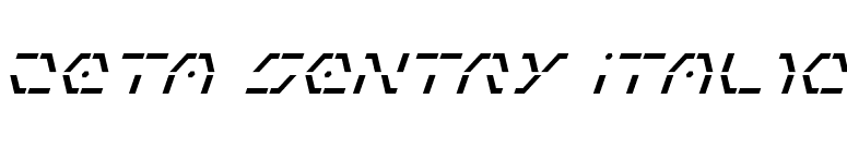 Zeta Sentry Italic font preview