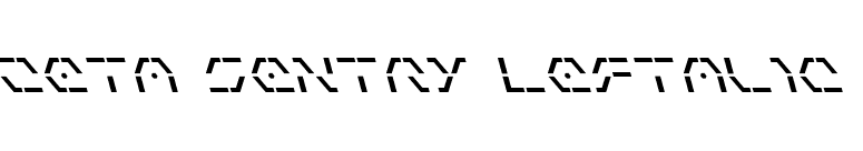 Zeta Sentry Leftalic font preview