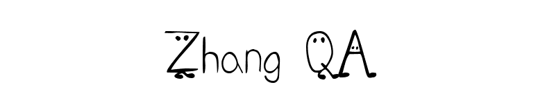 Zhang QA font preview