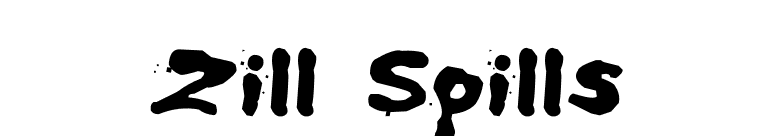 Zill Spills font preview