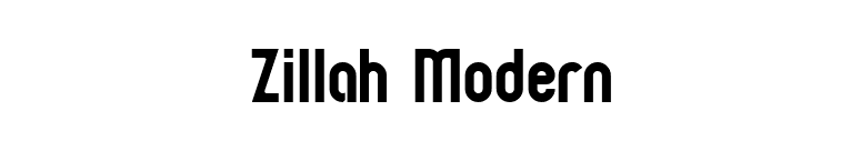 Zillah Modern font preview