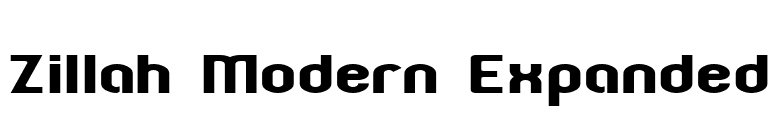 Zillah Modern Expanded font preview
