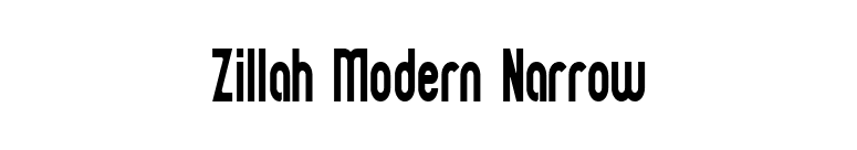 Zillah Modern Narrow font preview