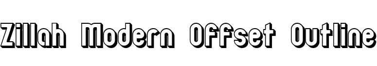 Zillah Modern Offset Outline font preview