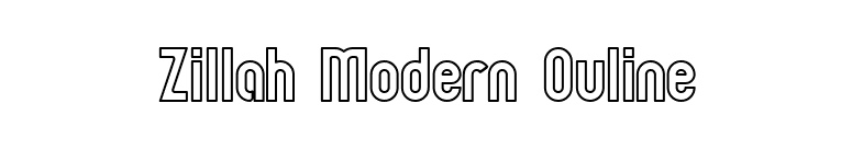 Zillah Modern Ouline font preview
