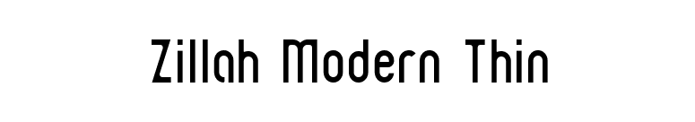 Zillah Modern Thin font preview