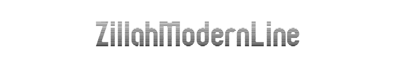 ZillahModernLine font preview