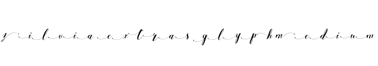 Zilvia extras glyph Medium font preview